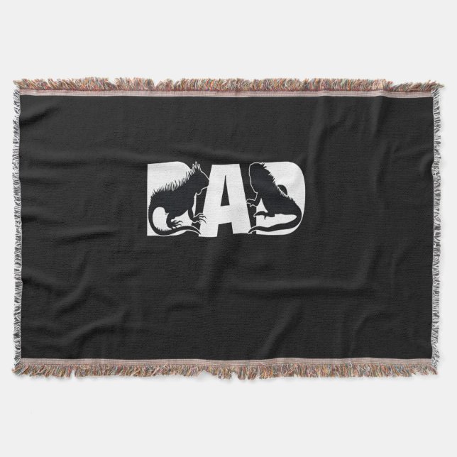 Iguana Dad Throw Blanket (Front)