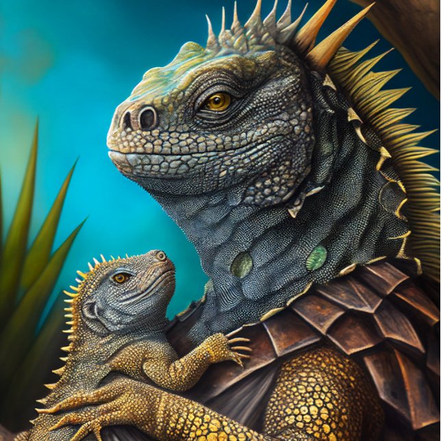 Iguana Daddy and Baby Necktie (Creator Uploaded)