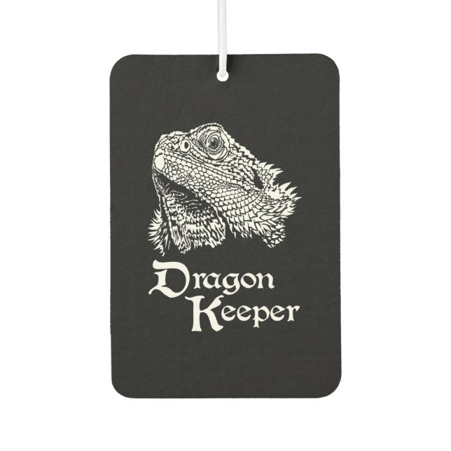Iguana dragon keeper car air freshener (Front)
