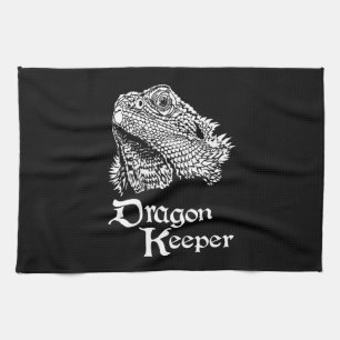 Iguana dragon keeper tea towel