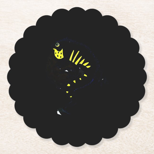 Iguana Facts Paper Coaster (Front)