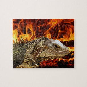 Iguana Fire Jigsaw Puzzle