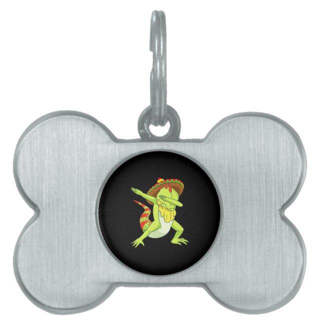 Iguana funny pet ID tag (Front)