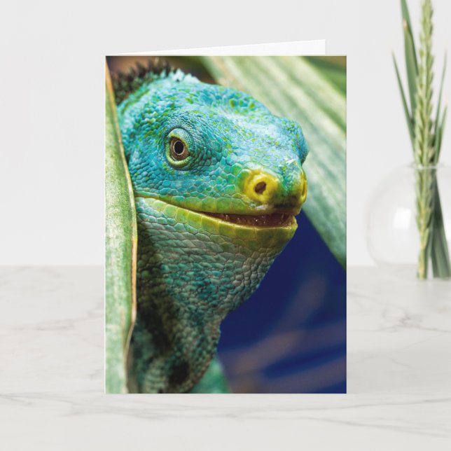 IGUANA FUNNY PUN BIRTHDAY GREETING CARD (Front)