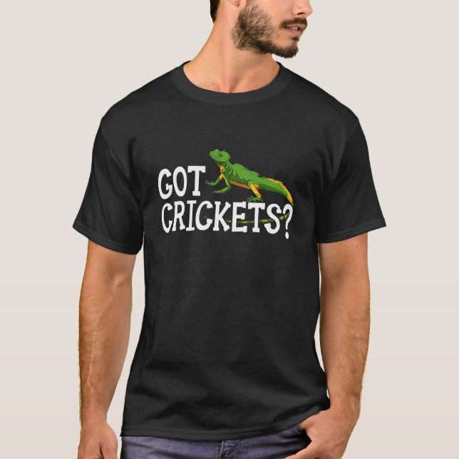 Iguana Got Crickets Reptiles T-Shirt (Front)