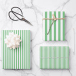 Iguana Green & White Stripes Wrapping Paper Sheet<br><div class="desc">Add a sweet and charming touch to your gifts with this Iguana Green & White Stripes Wrapping Paper. Perfect for birthdays,  baby showers,  weddings,  and more,  its classic striped design makes every present look delightful and festive.</div>