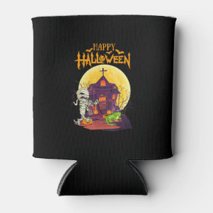 Iguana Halloween Costume Pumpkin Funny Dog Lover Can Cooler