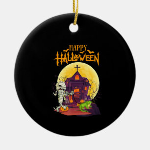 Iguana Halloween Costume Pumpkin Funny Dog Lover Ceramic Ornament