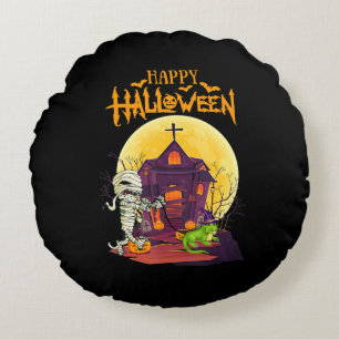 Iguana Halloween Costume Pumpkin Funny Dog Lover Round Cushion