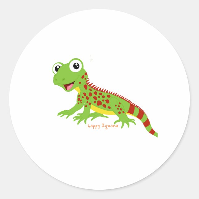 Iguana happy Sticker (Front)