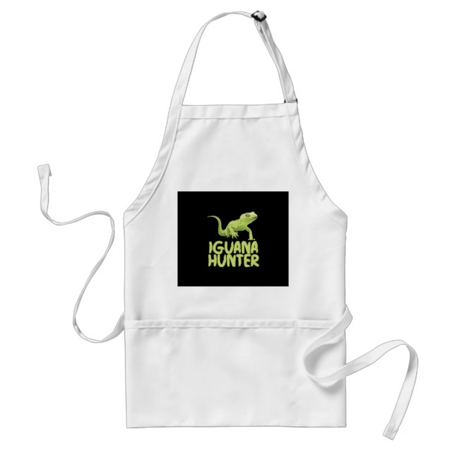 Iguana Hunter - Funny Iguana Reptile Lizard Pet Standard Apron (Front)