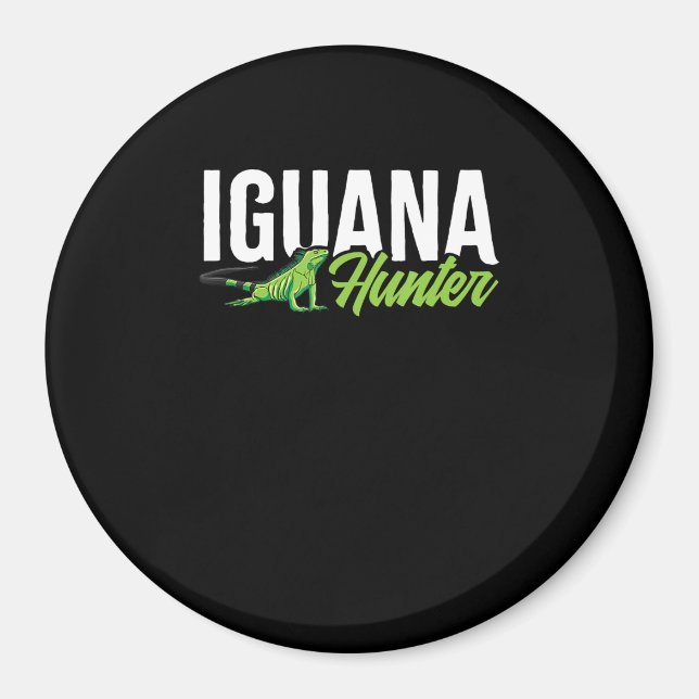 Iguana Hunter Herbivorous Lizard Sharp Eye Specie Magnet (Front)