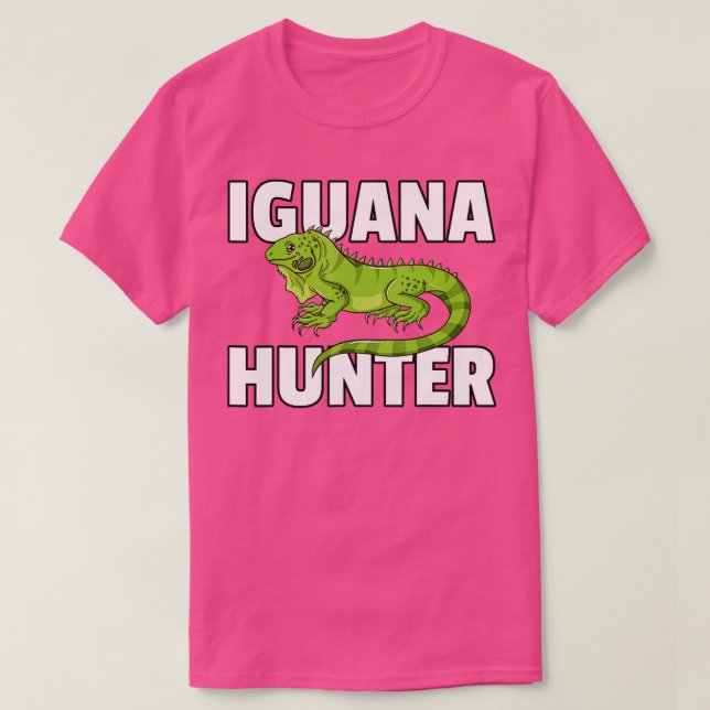 Iguana Hunter Reptile Lizard Hunting  T-Shirt (Design Front)