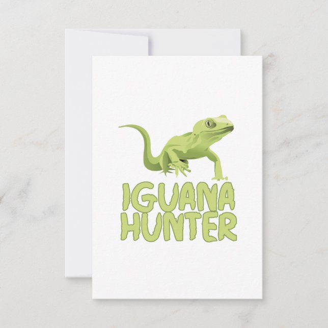 Iguana Hunter Thank You Card (Front)