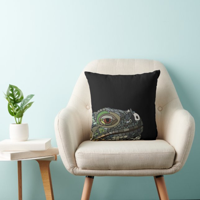 Iguana Lizard Animal Iguana Cushion (Chair)