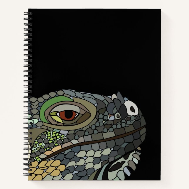 Iguana Lizard Animal Illustration Notebook (Front)