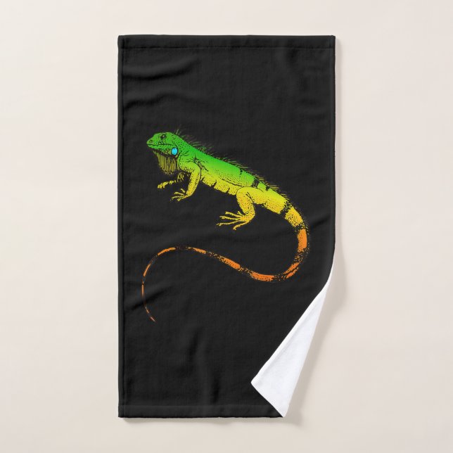 Iguana Lizard  Beautiful Iguana Gift Hand Towel (Hand Towel)