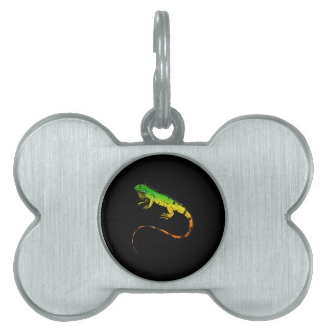 Iguana Lizard  Beautiful Iguana Gift Pet ID Tag (Front)