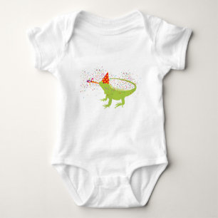 Iguana Lizard Partying Animals Having a Party Baby Bodysuit