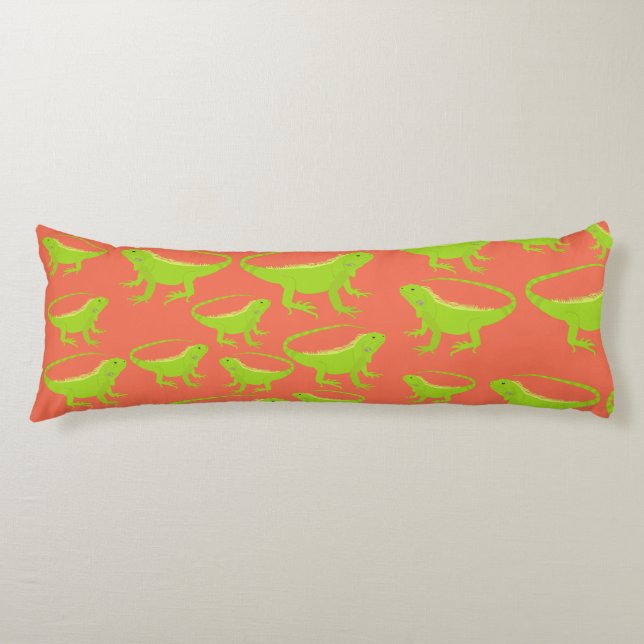 Iguana Lizard Pattern Body Cushion (Front)