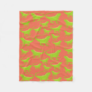 Iguana Lizard Pattern Fleece Blanket