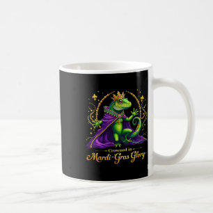 Iguana Mardi Gras 2025 Vibrant Iguana Lover Women Coffee Mug
