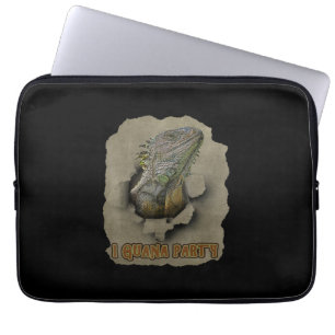 Iguana Party, Funny I Want To Party, Iguana Party Laptop Sleeve