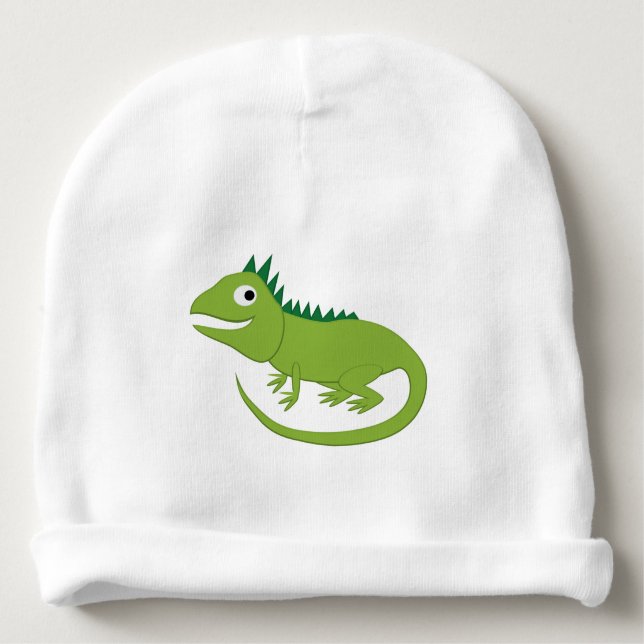 Iguana - Rainforest Newborn Hat Baby Beanie (Front)