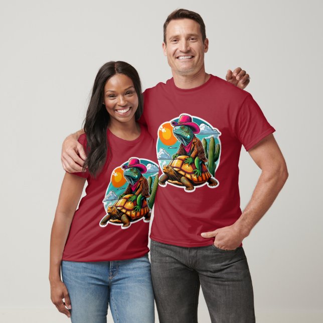 IGUANA RIDING DESERT TORTOISE 2 T-Shirt (Unisex)
