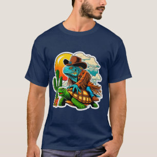 IGUANA RIDING DESERT TORTOISE 3 T-Shirt