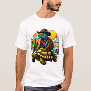 IGUANA RIDING DESERT TORTOISE T-Shirt