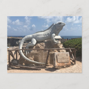 Iguana Sculpture Isla Mujeres, Mexico Postcard