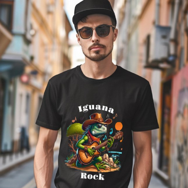 Iguana Serenading Swamp Dweller Rock T-Shirt (Creator Uploaded)