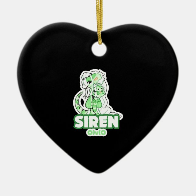 Iguana siren ceramic ornament (Front)