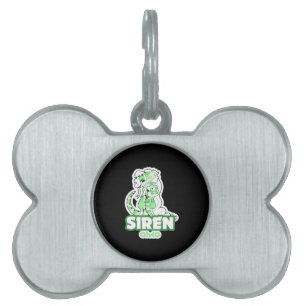 Iguana siren pet ID tag