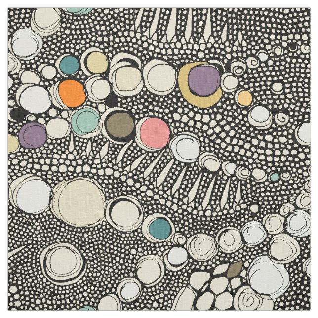 iguana skin black pop fabric (Swatch)