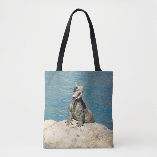 Iguana Tropical Wildlife Photography Tote Bag (Front)