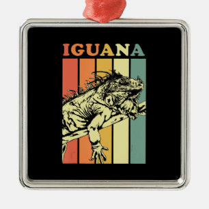 Iguana Vintage Gift Metal Ornament
