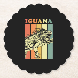 Iguana Vintage Gift Paper Coaster