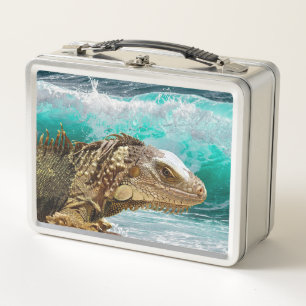 Iguana Wave Metal Lunch Box