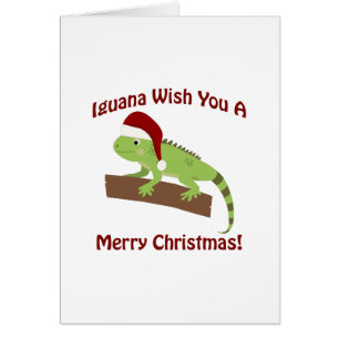 Iguana Wish you a Merry Christmas