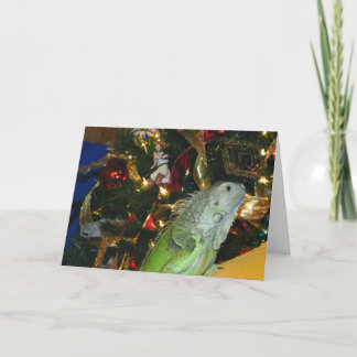 Iguana Wish You A Merry Christmas Holiday Card