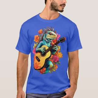 Iguana With Acoustic Guitar T-Shirt