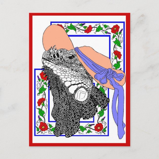 Iguanadonna Postcard (Front)
