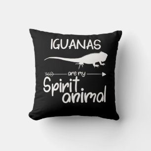 Iguanas Are My Spirit Animal Gift  Men Women Lizar Cushion