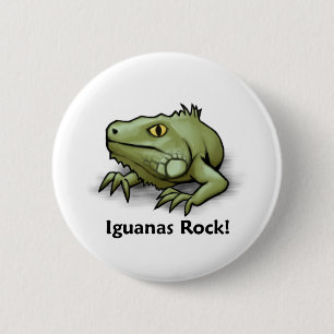 Iguanas Rock! 6 Cm Round Badge