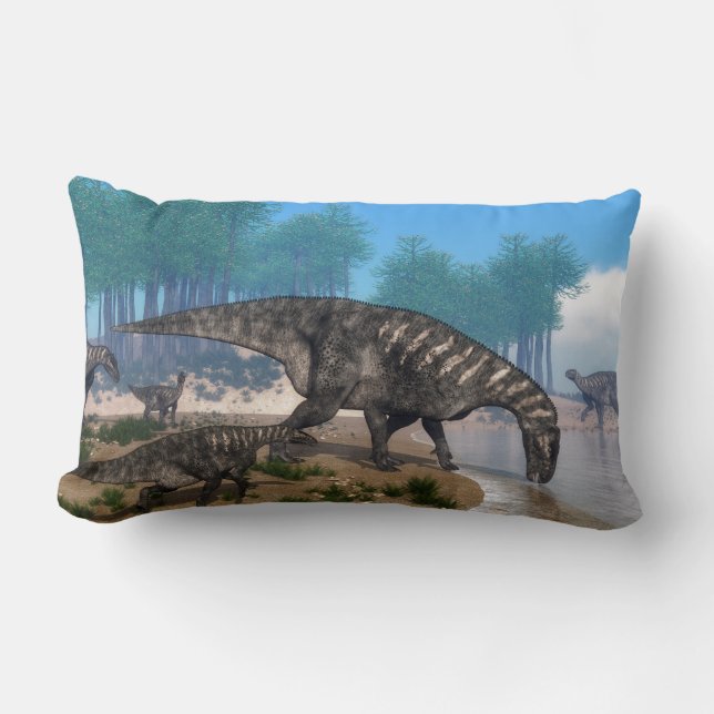 Iguanodon dinosaurs lumbar cushion (Front)
