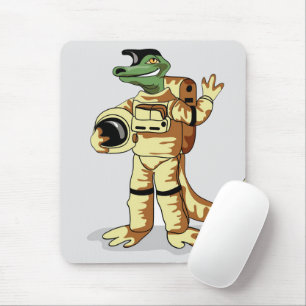 Iguanodon Dressed In A Cosmonaut Spacesuit. Mouse Pad