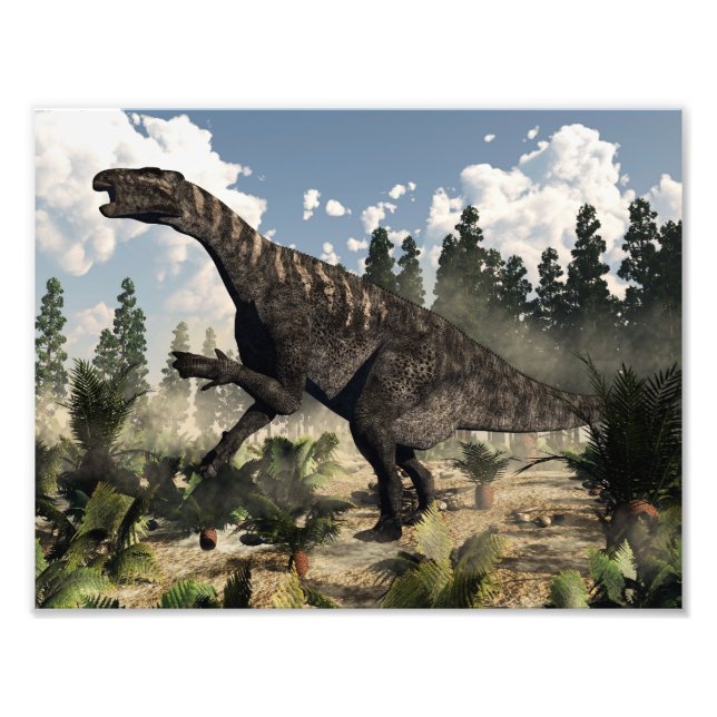 Iguanodon roaring - 3D render Photo Print (Front)