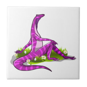 Iguanodon Showing Off Her Natural Beauty. Ceramic Tile